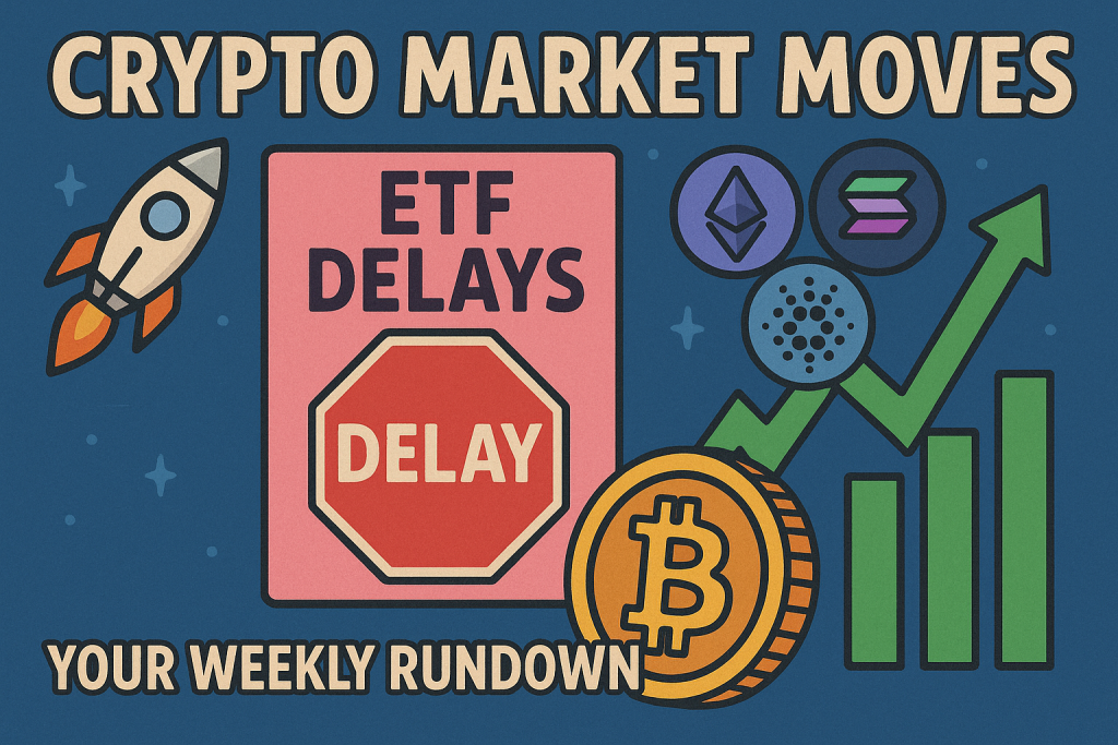 🚀 Crypto Market Moves, ETF Delays & Altcoin Surges – Your Weekly Rundown