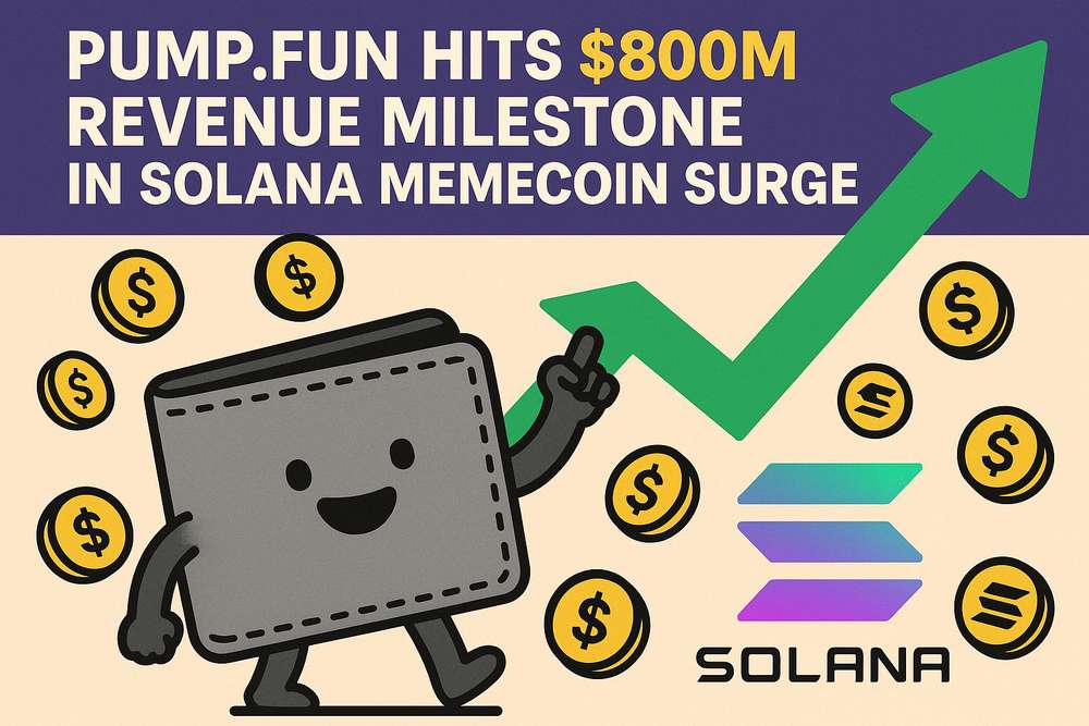 Pump.fun Hits $800M Revenue Milestone in Solana Memecoin Surge