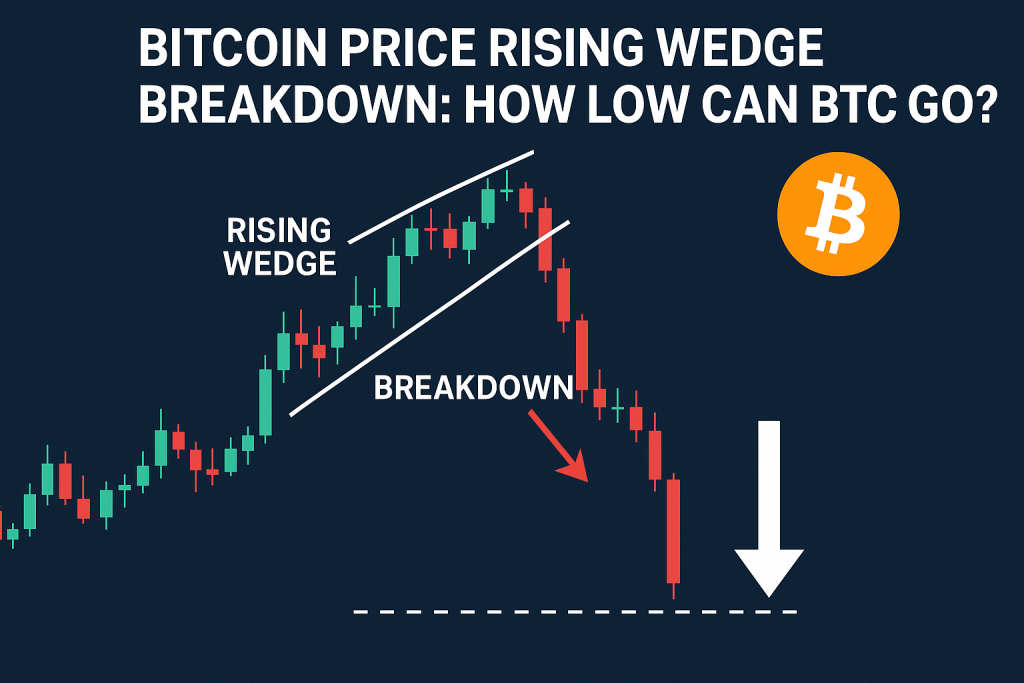 Bitcoin Price Rising Wedge Breakdown: How Low Can BTC Go?