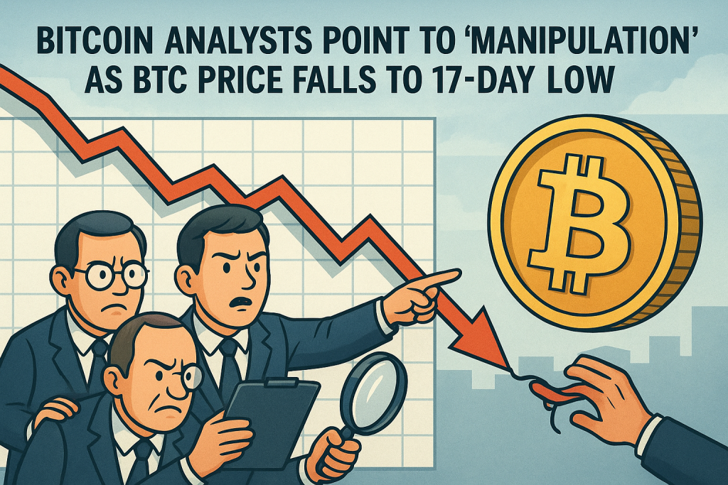 Bitcoin Analysts Point to ‘Manipulation’ as BTC Price Falls to 17-Day Low