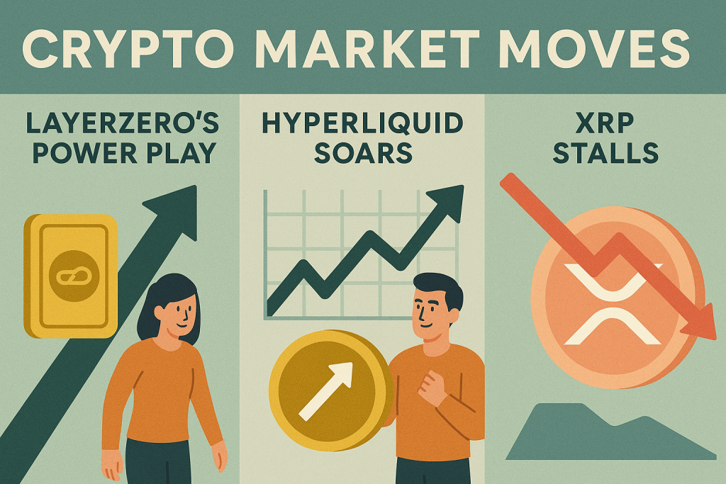 LayerZero’s Power Play, Hyperliquid Soars, XRP Stalls