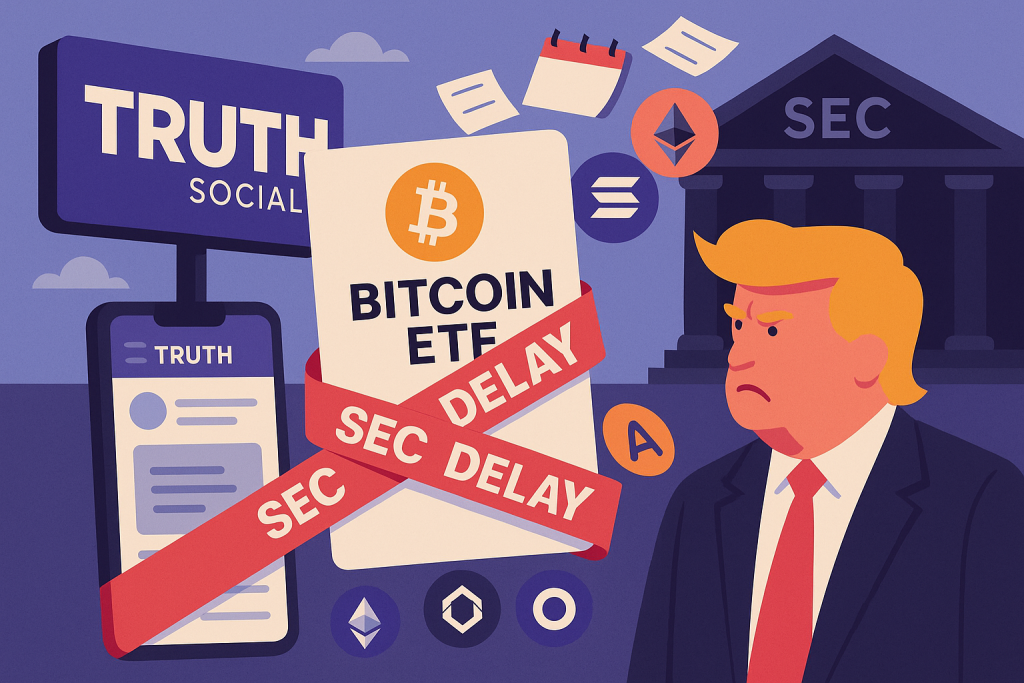Trump’s Truth Social Bitcoin ETF among multiple crypto funds delayed by SEC