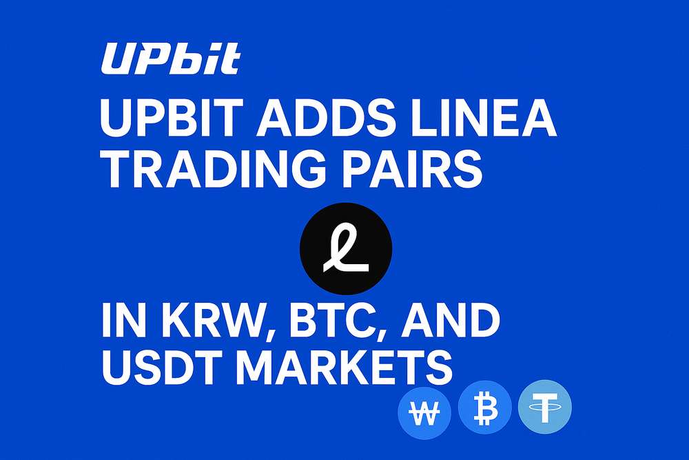 Upbit Adds Linea Trading Pairs in KRW, BTC, and USDT Markets