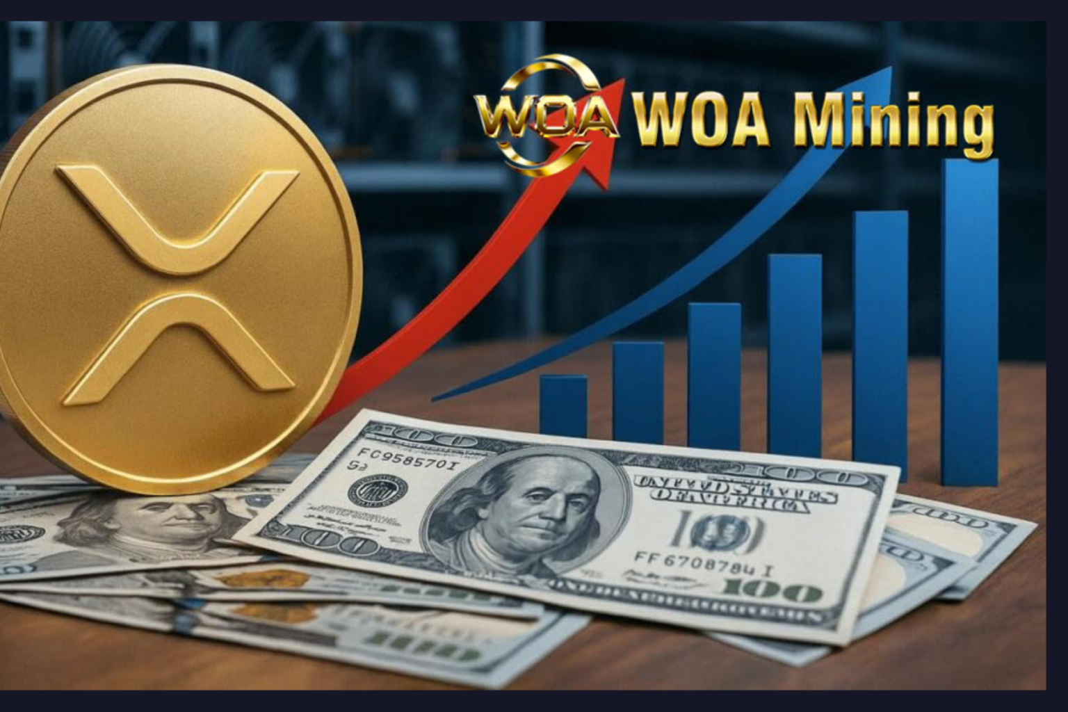 XRP price fluctuates dramatically! WOAMining helps holders earn $5000 daily