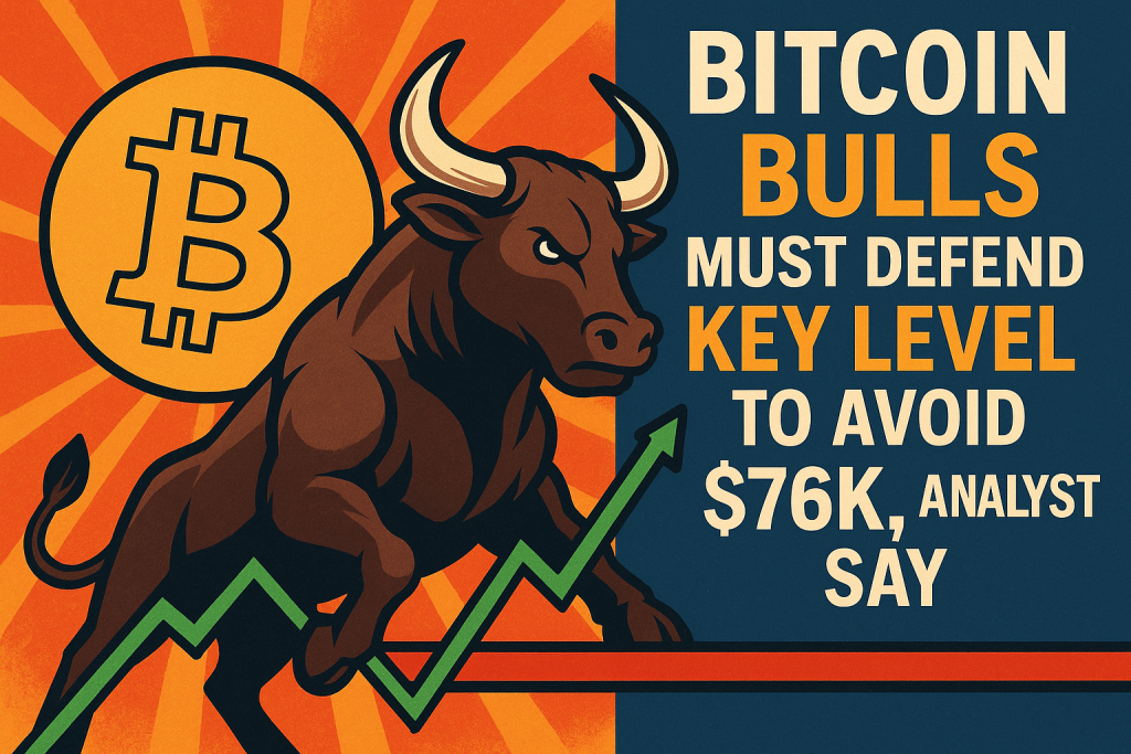 Bitcoin Bulls Must Defend Key Level to Avoid $76K, Analysts Say