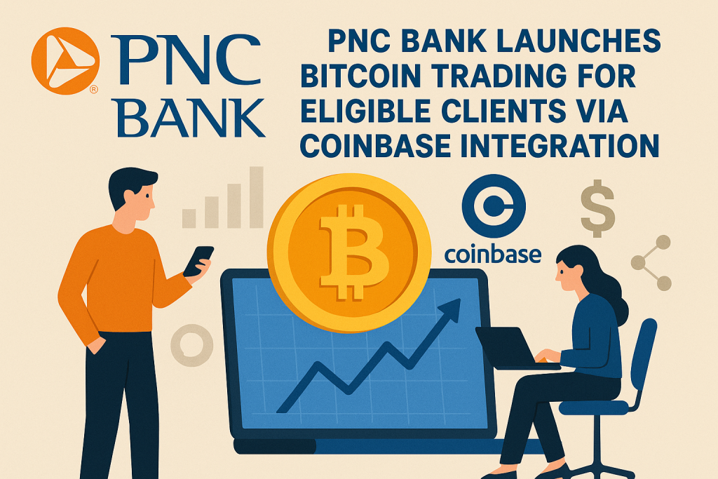 PNC Bank Launches Bitcoin Trading for Eligible Clients via Coinbase Integration