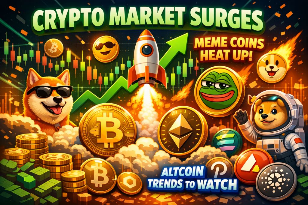 Crypto Market Surges, Meme Coins Heat Up, and Altcoin Trends to Watch