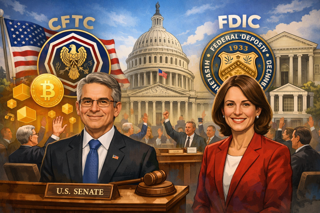 US Senate confirms pro-crypto Selig to lead CFTC, Hill to head FDIC
