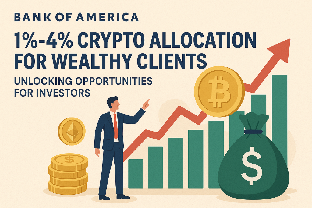 Bank of America Recommends 1%-4% Crypto Allocation for Wealthy Clients: Unlocking Opportunities for Investors
